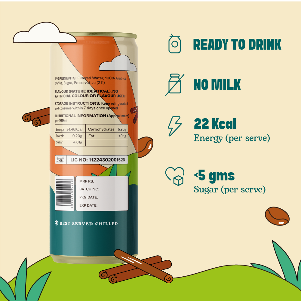 Cinnamon Cold Brew Coffee (Pack of 6)