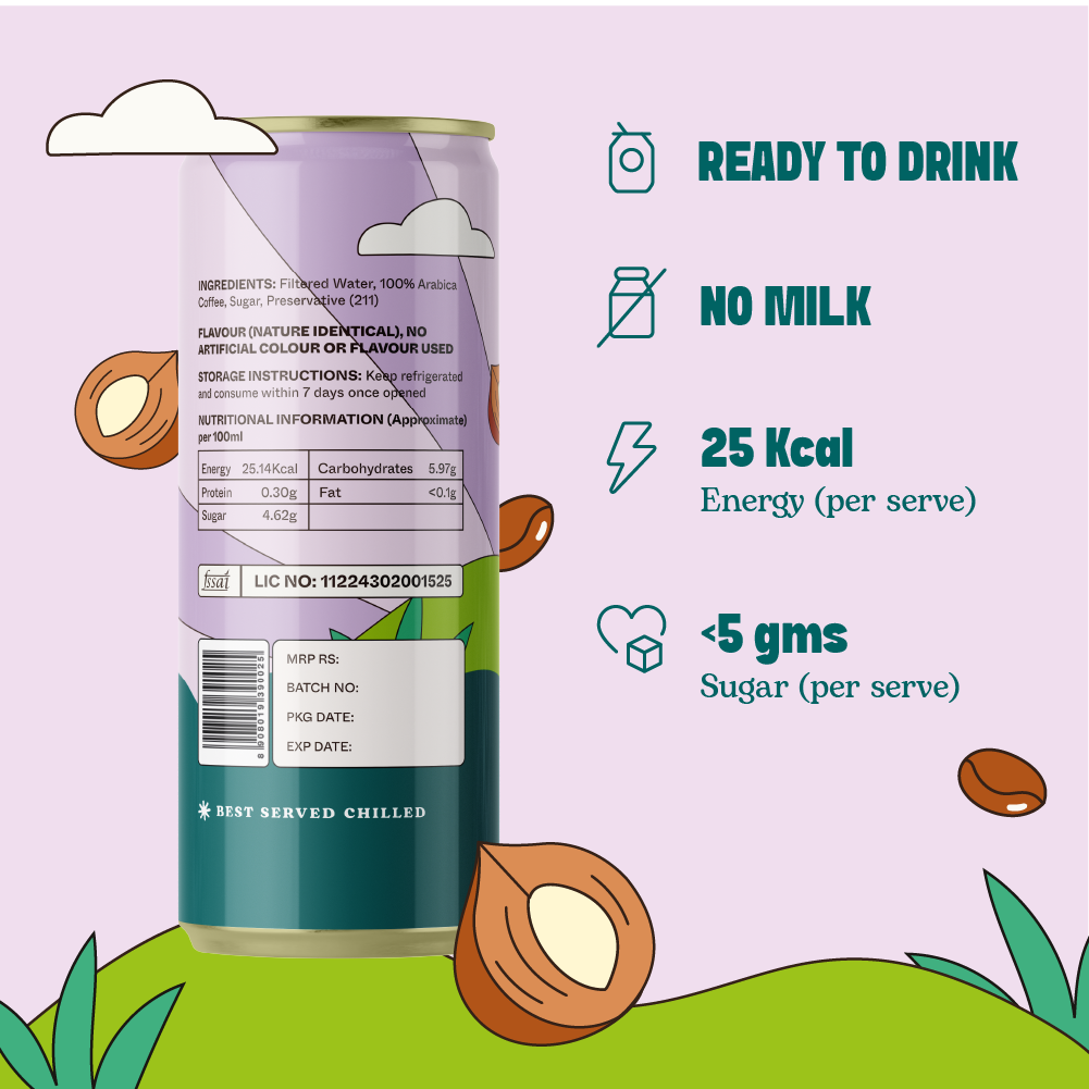 Hazelnut Cold Brew Coffee (Pack of 6)