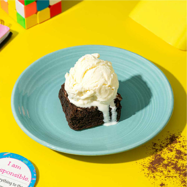 Fudgy Brownie with Vanilla Icecream